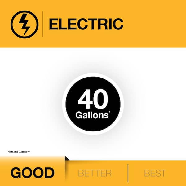 Performance 40 Gal. Medium 4500-Watt Double Element Electric Water Heater with 6-Year Warranty