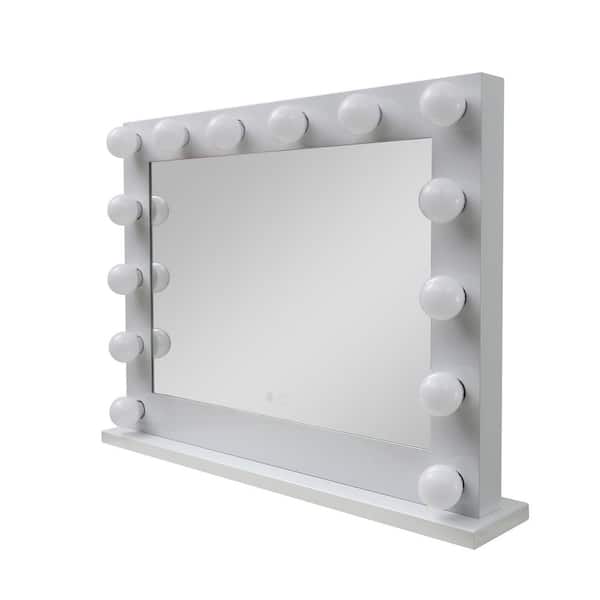 Boyel Living Black 32 In X 26 5 Hollywood Makeup Vanity Mirror With Light Stage Large Beauty Xdmirror8065b The Home Depot Hollywood Makeup Vanity Mirror With, Wall Mounted Vanity Mirror Hollywood