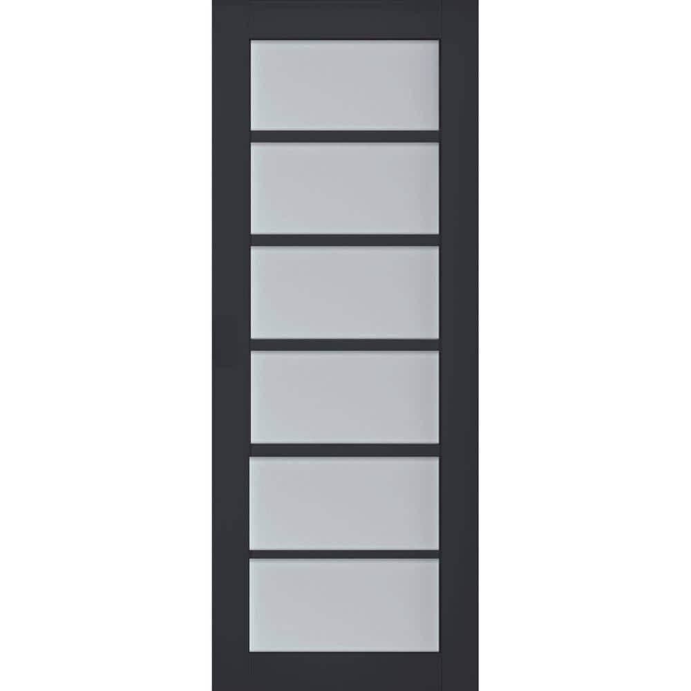 24 in. x 96 in. Solid Wood Frosted Glass Antracite Interior Door Slab price history on PriceWatchPro