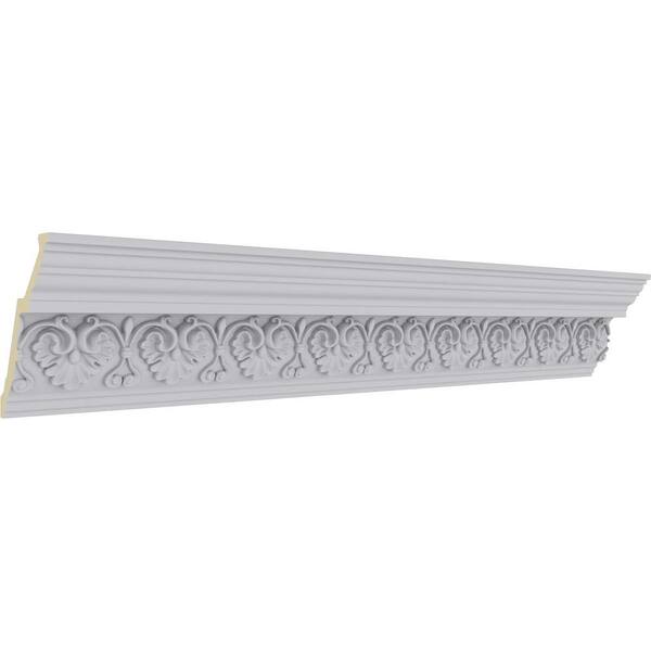 Ekena Millwork 4-1/8 in. x 6 in. x 94-1/2 in. Polyurethane Elegant Hampshire Crown Moulding
