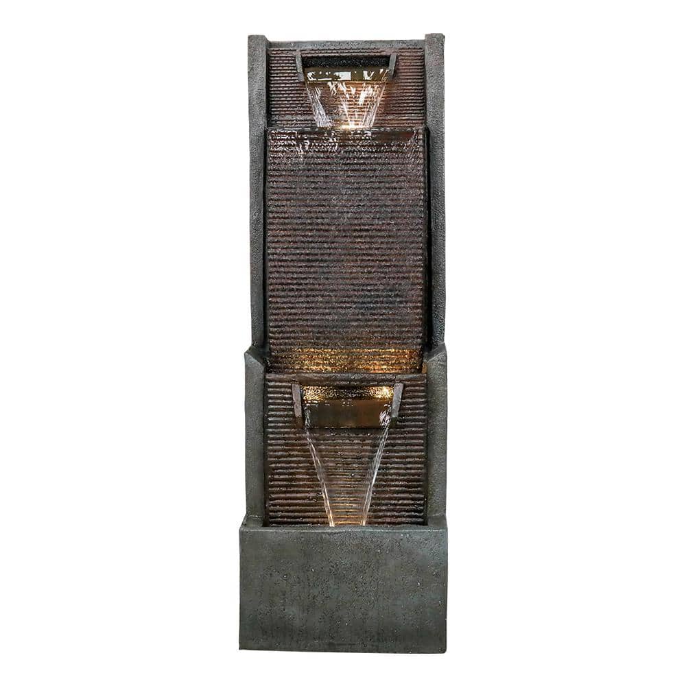 Watnature 39.3in. resin indoor/outdoor fountain, 3tier freestanding