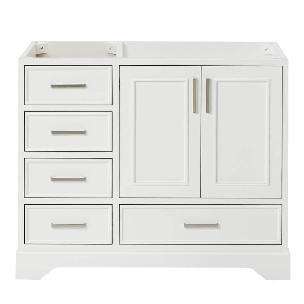 Stafford 42.75 in. W x 21.5 in. D x 34.5 in. H Bath Vanity Cabinet without Top in White price history on PriceWatchPro