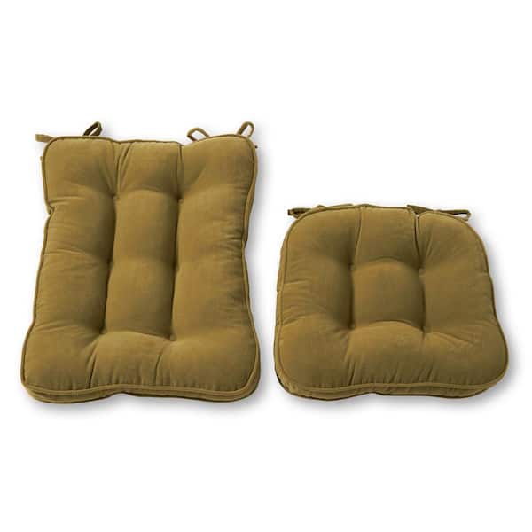 Greendale Home Fashions Hyatt Solid Chair Cushion, Moss - 2 count