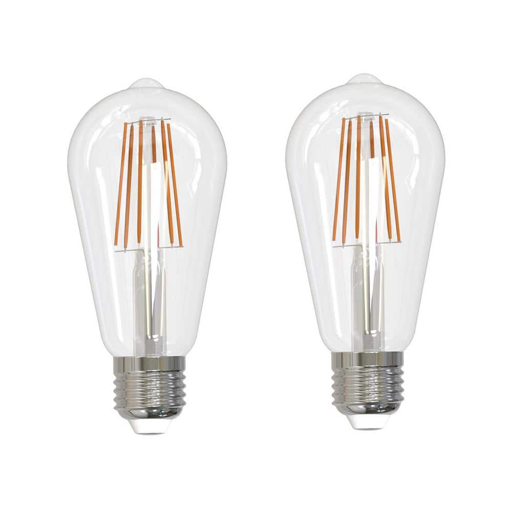 60-Watt Equivalent Soft White Light ST18 Dimmable Filament JA8 LED Light Bu