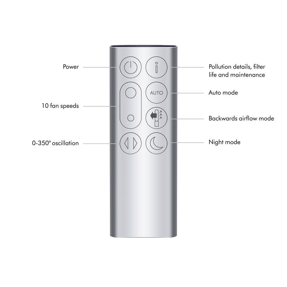 Silver and White HEPA Air Purifier with Smart Features