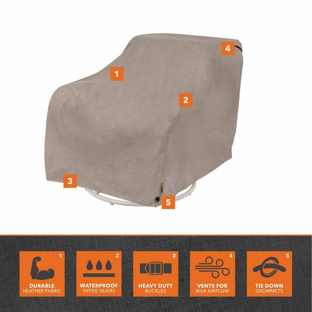 Sandstone Polyester Waterproof Patio Swivel Lounge Chair Cover