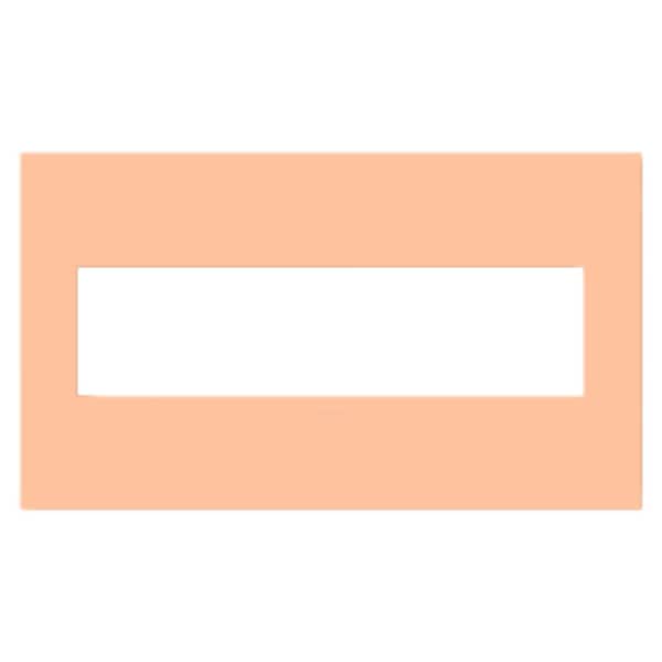 adorne 4-Gang Decorator/Rocker Plastic Wall Plate with Microban Protection, Peachy