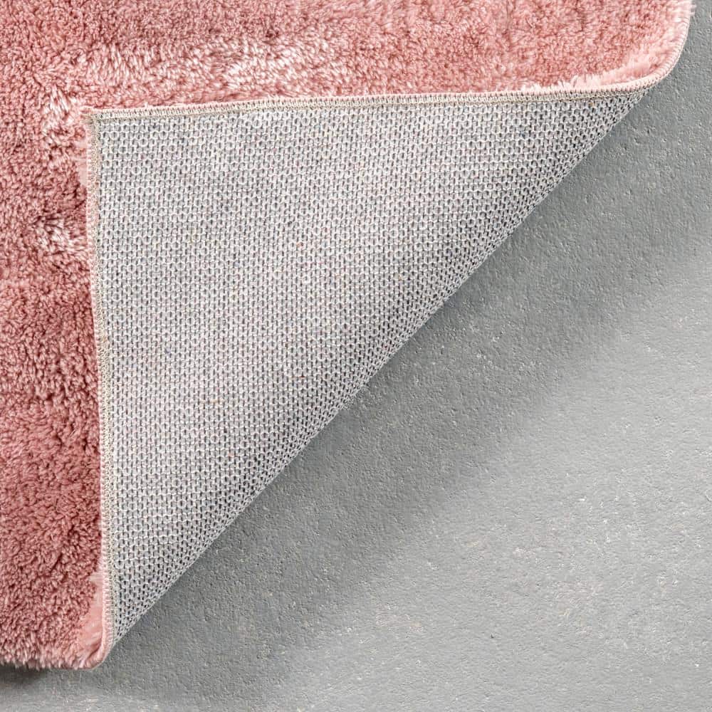 Loni Pink 3' x 5' Machine Washable Solid Shag Area Rug
