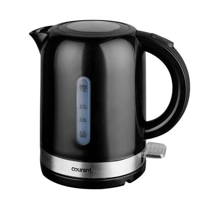 4-Cup Black Cordless Electric Kettle with Water Level Window