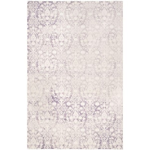 Passion Lavender/Ivory 7 ft. x 9 ft. Floral Area Rug