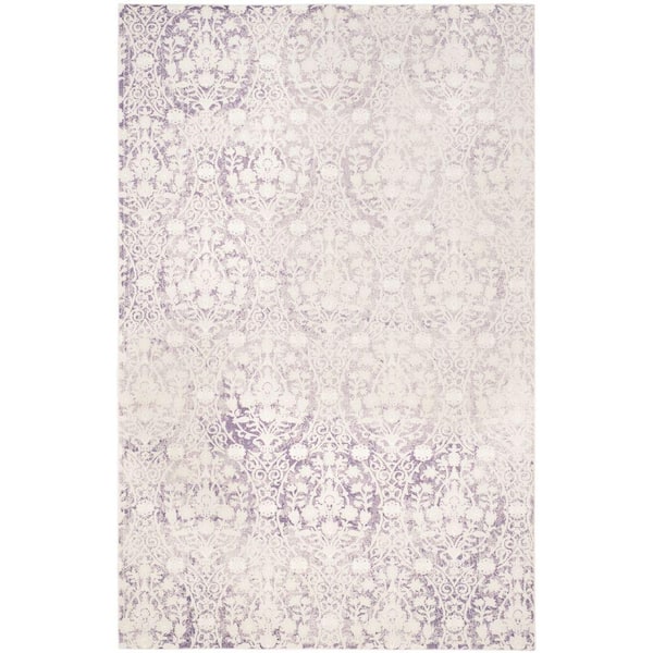 SAFAVIEH Passion Lavender/Ivory 7 ft. x 9 ft. Floral Area Rug