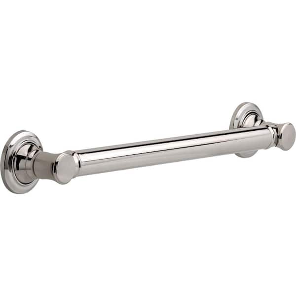 Delta Traditional Decorative ADA 18 in. x 1.25 in. Grab Bar in Polished Nickel