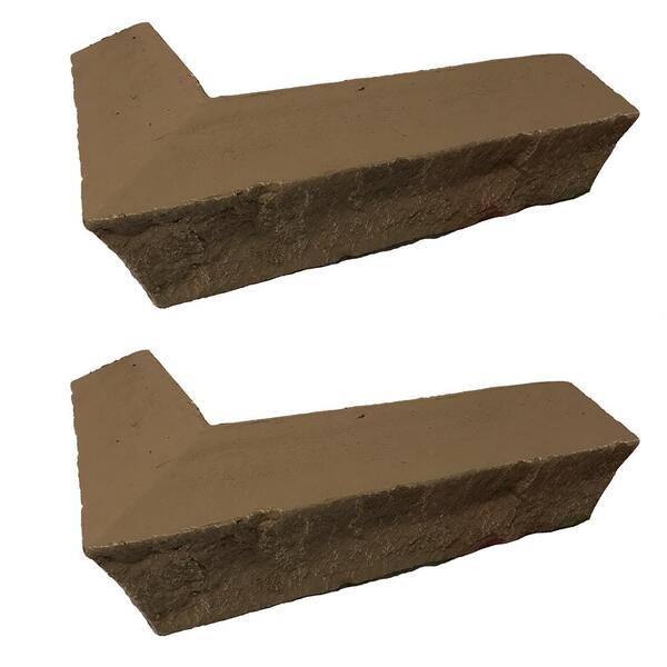 GenStone Stacked Stone 3-1/4 in. x 3-1/2 in. x 11-3/4 in. Desert Sunrise Faux Corner Ledger (2-Pack)