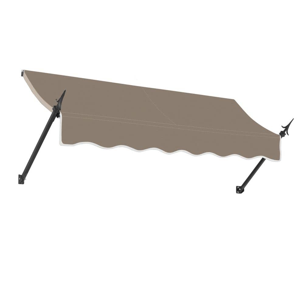 7.38 ft. New Orleans Acrylic Fabric Fixed Awning (88.5 in. W x 24 in. H x 16 in. D) in Taupe price history on PriceWatchPro