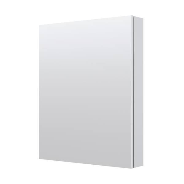 ROSA 24.1 in. W x 30 in. H Rectangular Aluminum Tri-View Medicine Cabinet with Mirror, Adjustable Shelves, Right Open