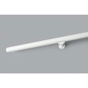 Prova White Aluminum 79 in. Long Handrail Kit