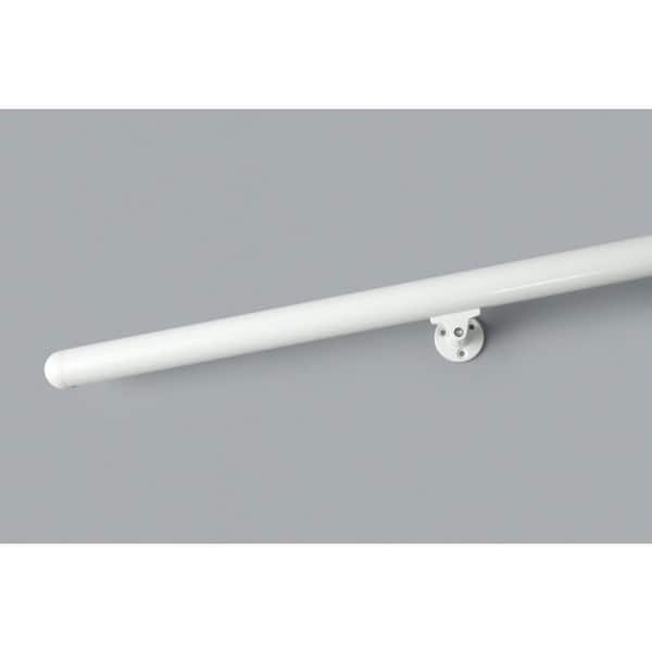 Dolle Prova White Aluminum 79 in. Long Handrail Kit