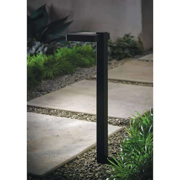 Home Decorators Collection Charlotte 20 Lumen Black LED Weather Resistant Outdoor Solar Path Light with Glass Lens