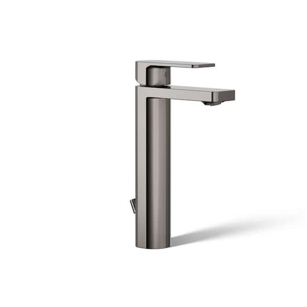 KOHLER Parallel Tall Single-Handle Bathroom Sink Faucet 0.5 Gpm in Vibrant Titanium