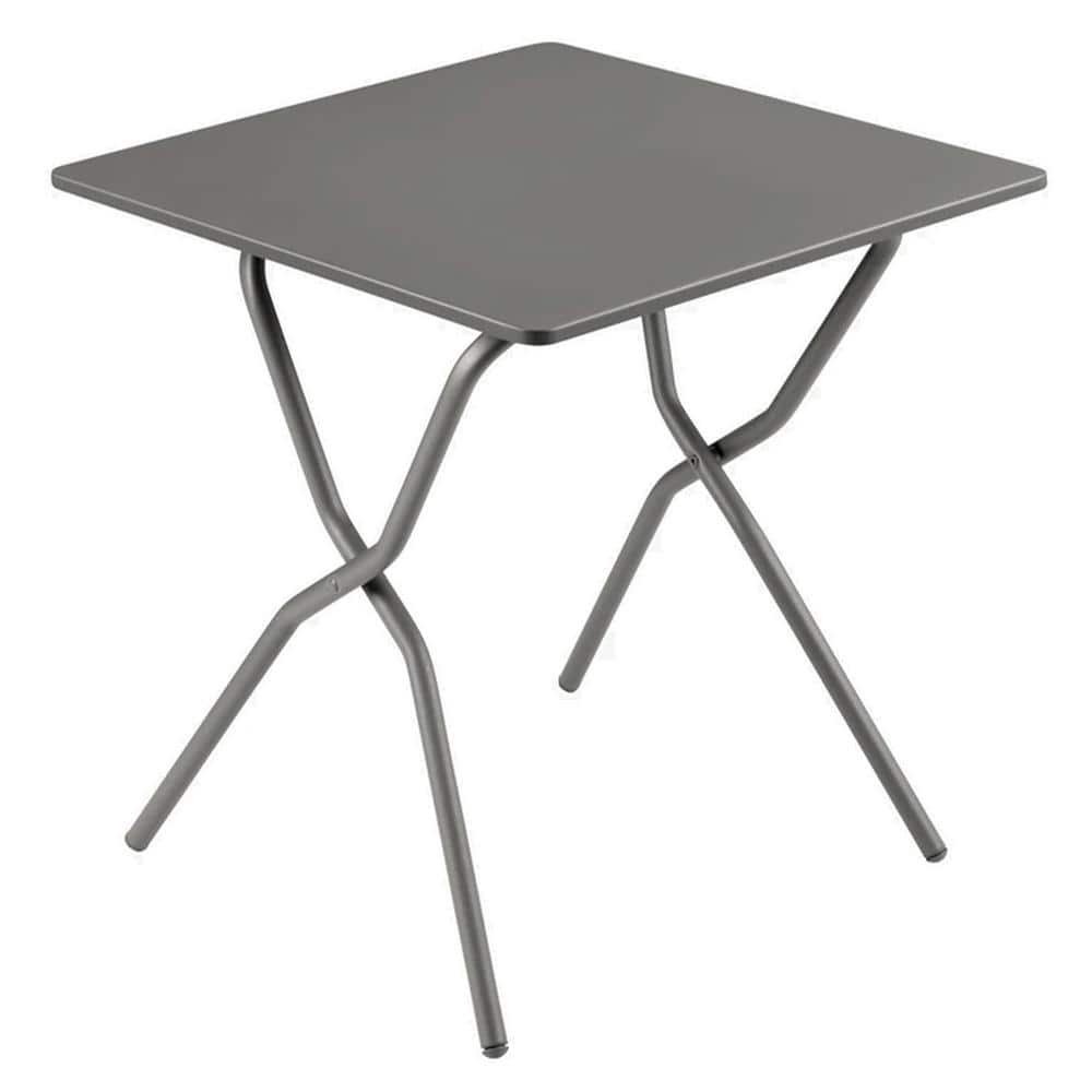 Titanium Gray Galvanized Steel Rectangular Folding Table