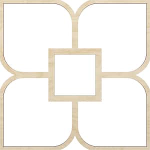39 in. W x 39 in. H x-3/8 in. T Small Olivia Decorative Fretwork Wood Ceiling Panels, Birch