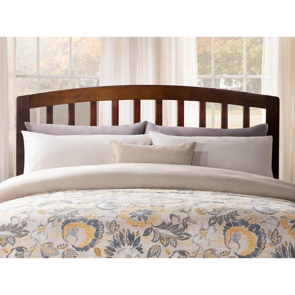 Richmond Walnut Full Wood Platform Bed with Slats