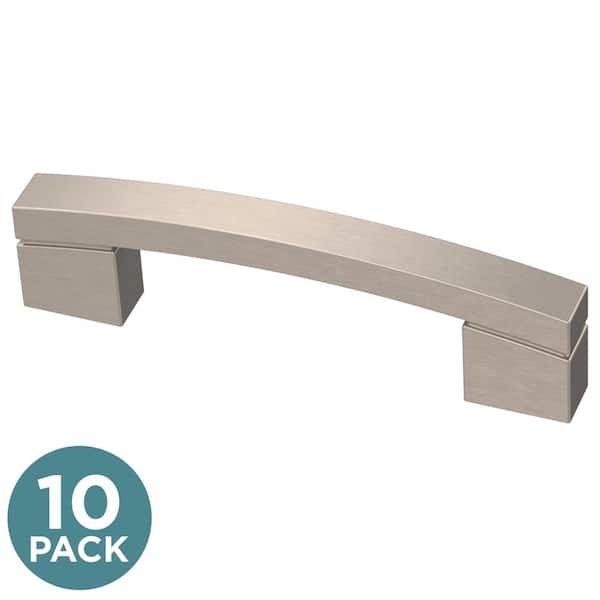 Liberty (10-Pack) Bold Arch Dual Mount 3 or 3-3/4 in. (76/96 mm) Modern Satin Nickel Arch Cabinet Handle Drawer Pulls