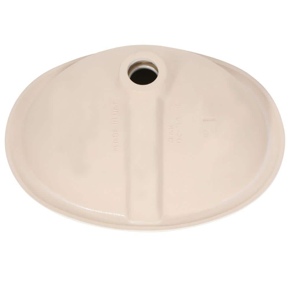 Lily White Oval Vitreous China Drop-In Bathroom Sink