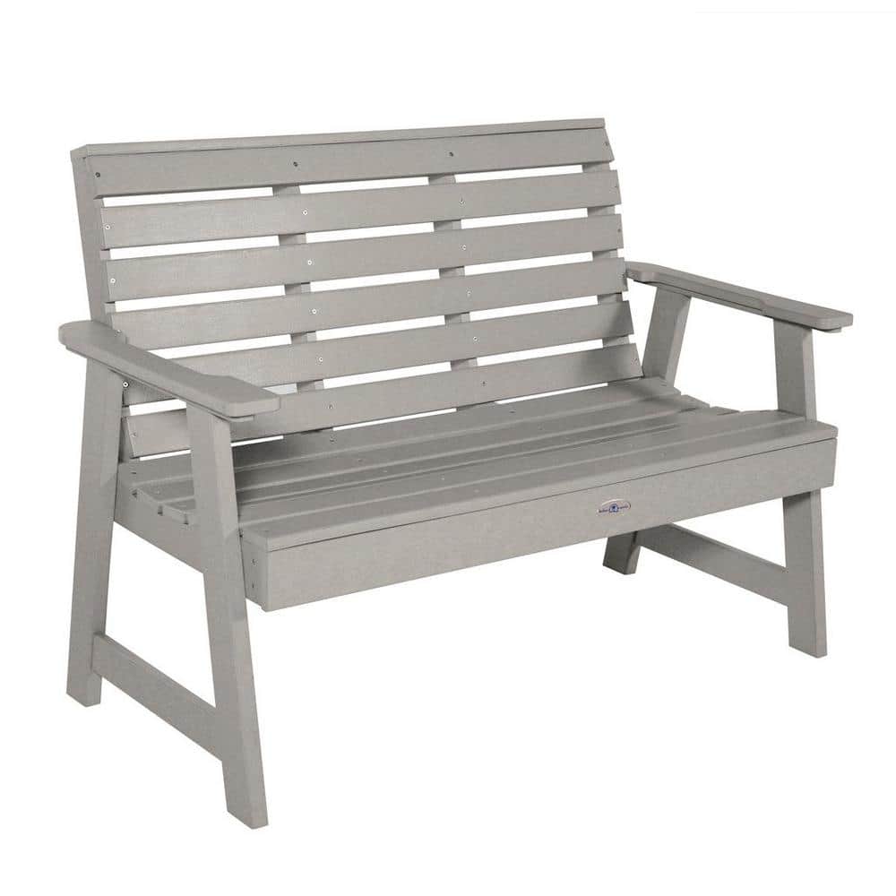 Highwood Riverside 4 ft. 2-Person Cove Gray Recycled Plastic Garden ...
