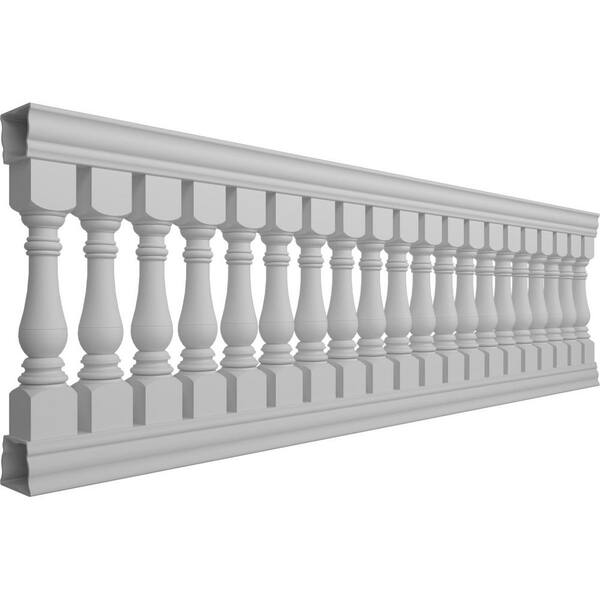 Ekena Millwork Fiberthane Bradford Balustrade 132 in. L x 38 in. H Fiberglass Railing Kit