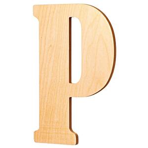 15 in. Oversized Unfinished Wood Letter (P)