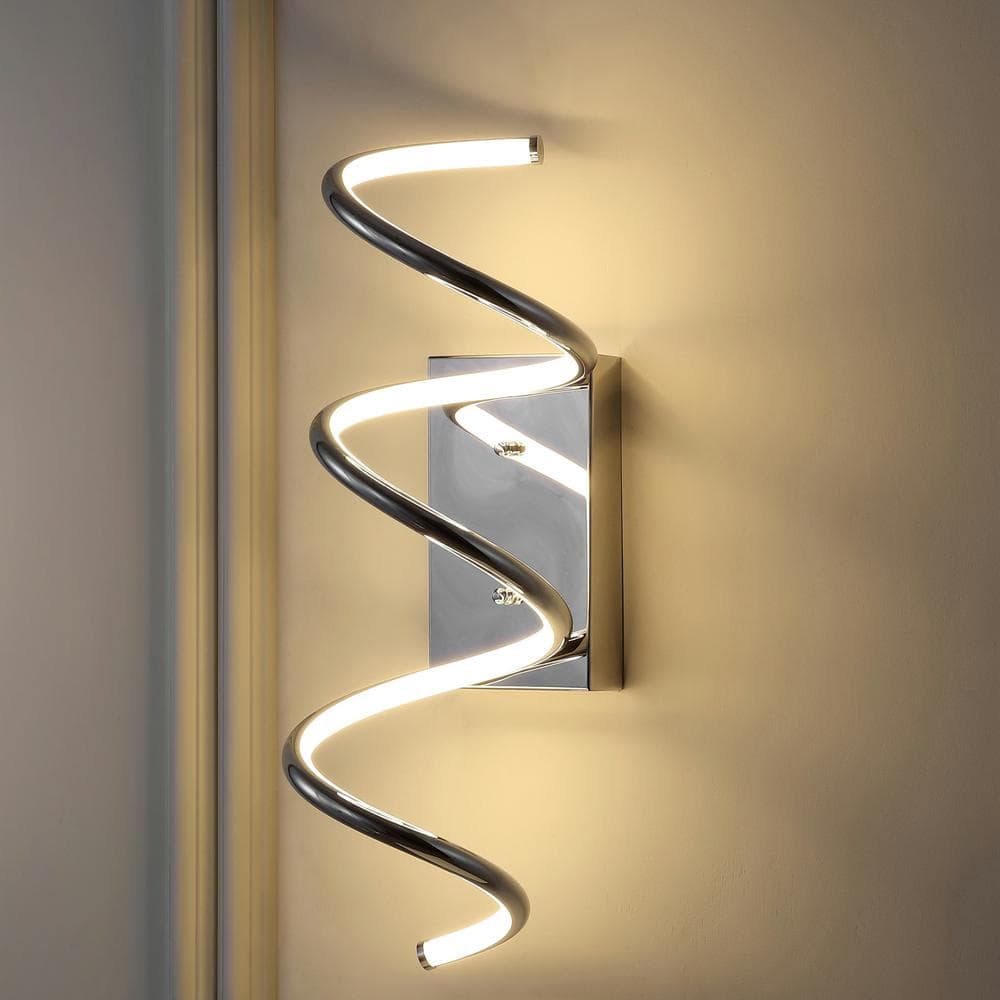 Scribble 20.5" Chrome Modern LED Vanity Wall Sconce
