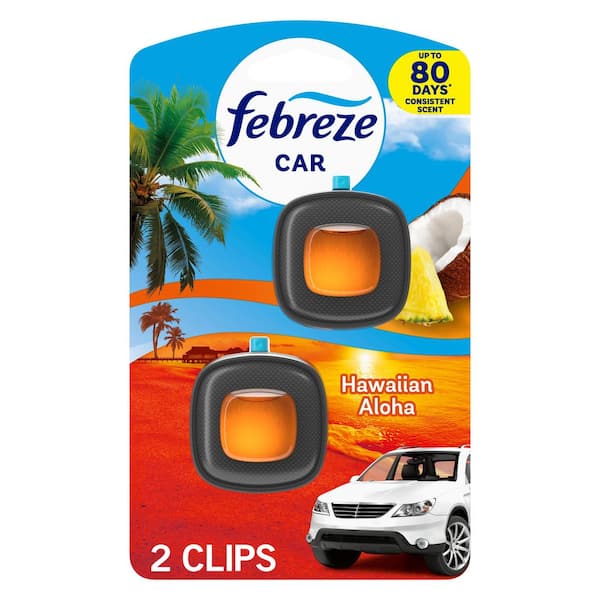 Febreze 0.06 oz. Hawaiian Aloha Scent Car Vent Clip Air Freshener (2-Pack) 003077201107