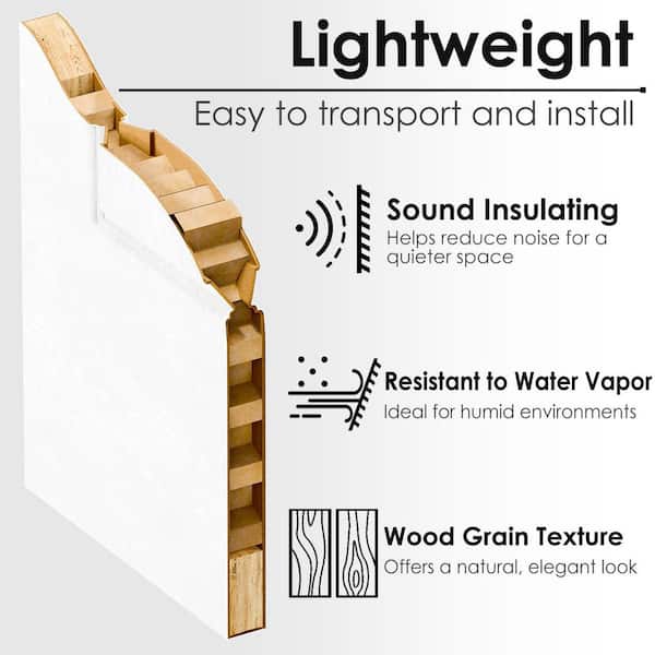 TENONER 48 in. x 80 in. 6-Panel Textured MDF White Hollow Core
