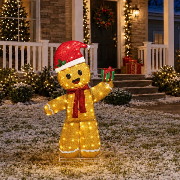 クリスマス man Starfree 48 in. 3D Gingerbread Man Outdoor Christmas Decoration
