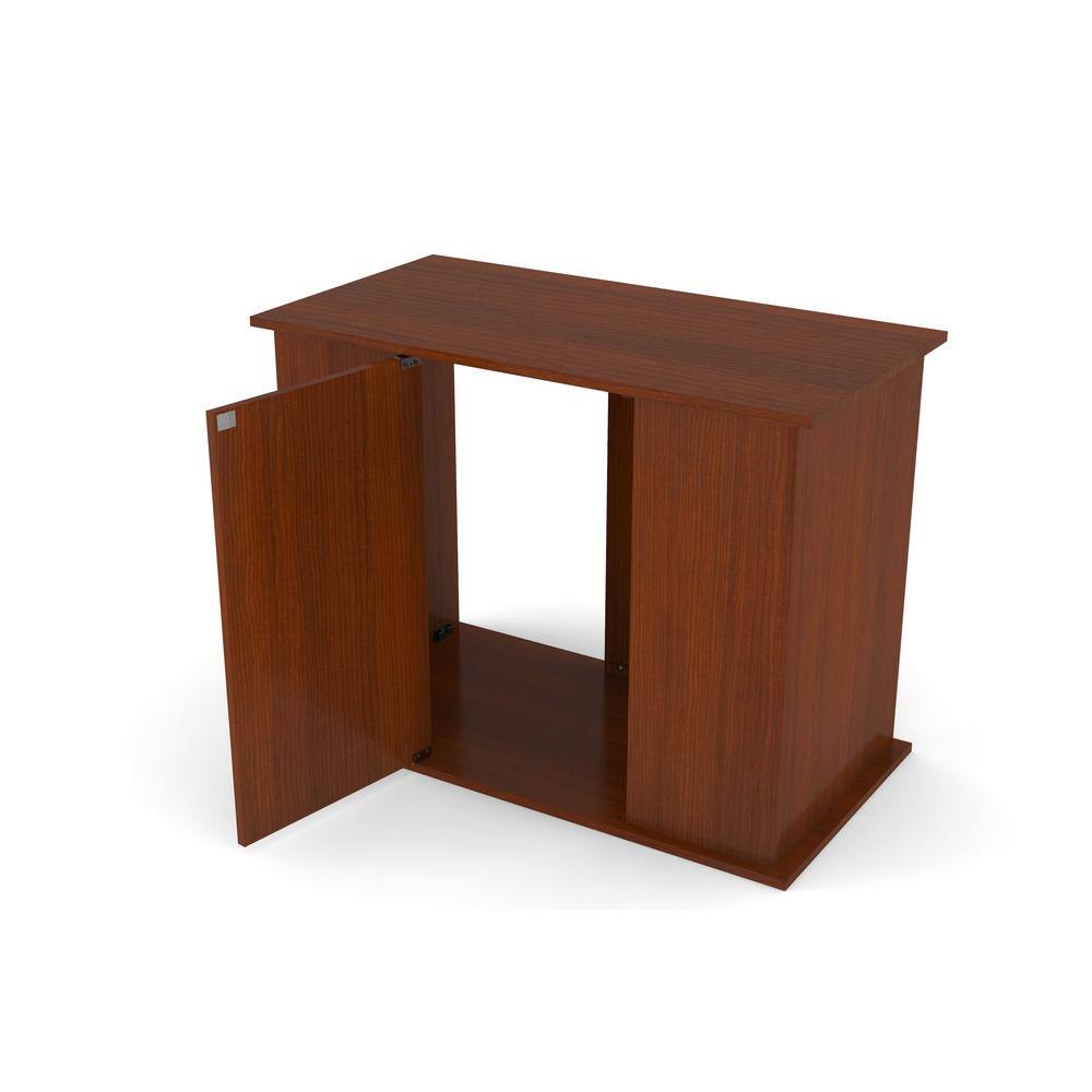 Serene Cherry Dark Wood Accent Cabinet with 2 Shelves