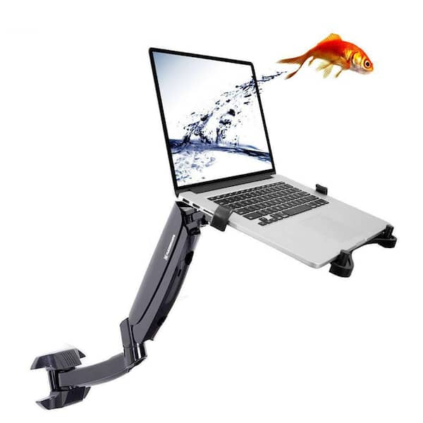 FLEXIMOUNTS 2-in-1 Full Motion Gas Spring Monitor Laptop Wall Mount Fits 11 in. - 15.6 in. Notebook for Dental Clinic