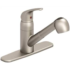 Bayview Single-Handle Pull-Out Sprayer Kitchen Faucet in Brushed Nickel