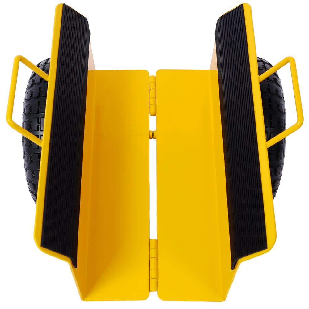 Yellow 600 lb. Capacity Heavy Duty Panel Dolly All Terrain Dolly with Handl