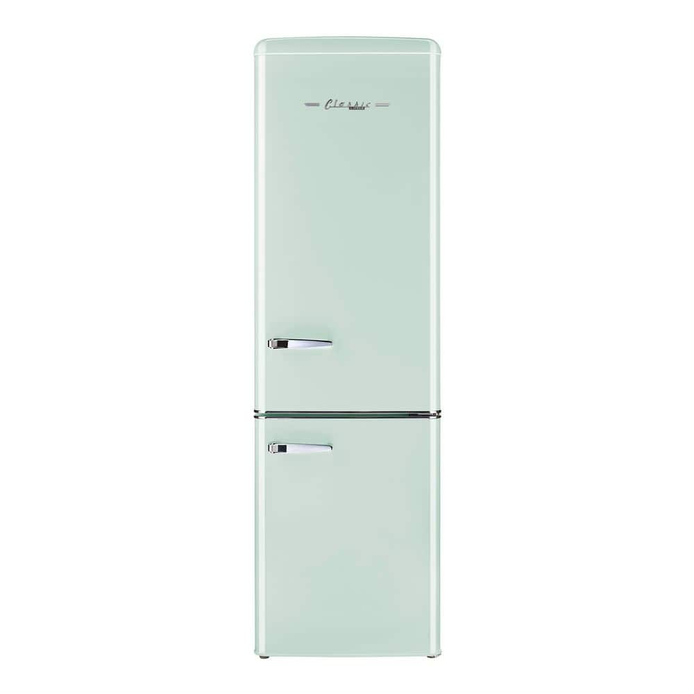 Unique Appliances Classic Retro 21.6 in. 8.7 cu. ft. Retro Bottom Freezer Refrigerator in Summer Mint Green, ENERGY STAR