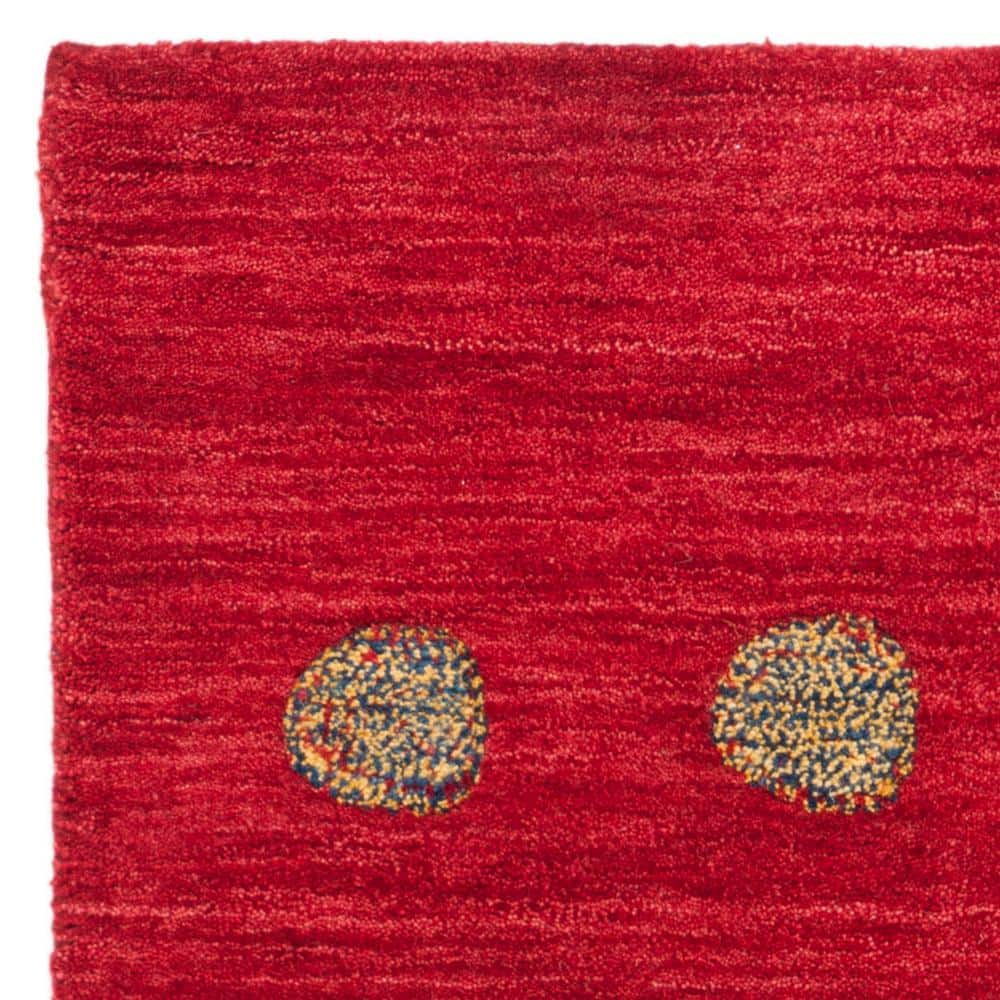 Transitional Red Wool 3' x 5' Hand-Knotted Area Rug