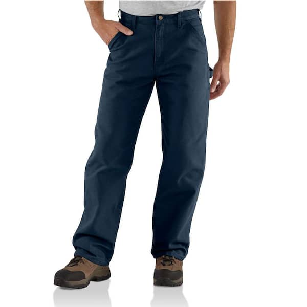 Carhartt Men's 36 in. x 32 in. Midnight Cotton Washed Duck Work Dungaree Utility Pant