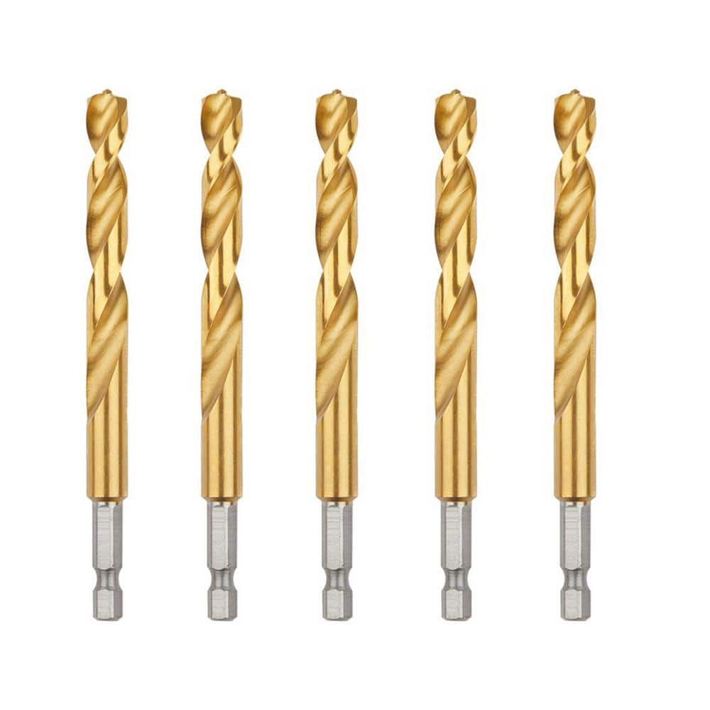 Milwaukee SHOCKWAVE 3/8 in. Titanium Twist Drill Bit (5-Pack) 48
