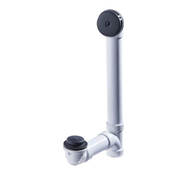 Everbilt Easy Touch 1-1/2 in. x 1.58 ft. PVC Pipe Sch. 40 Bath Waste and Overflow Drain DWV Pressure 5 PSI in Matte Black