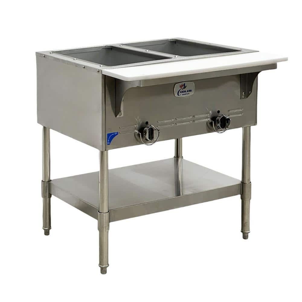 Commercial NSF Stainless Steel Buffet Server with 2-Serving Sections and Protective Guard 33 L Per Section price history on PriceWatchPro