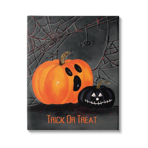 Stupell Industries Jack-o-Lantern Phrase by Amy Hall 1-Piece Unframed Graphic Print Typography Poster Art Print 48 in. x 36 in.