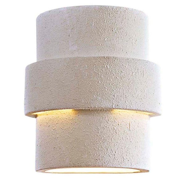 the great outdoors by Minka Lavery Ceramic 1-Light White Outdoor Pocket Wall Lantern Sconce