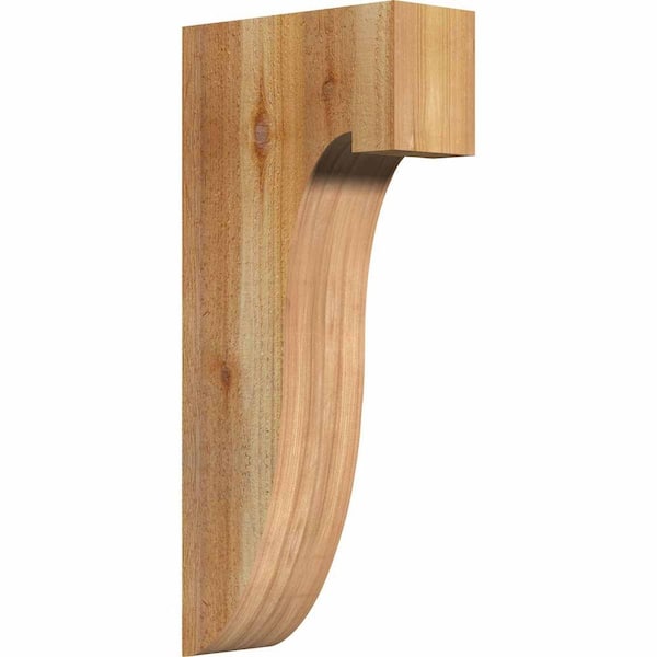 Ekena Millwork 4 in. x 10 in. x 22 in. Western Red Cedar Del Monte Rough Sawn Corbel