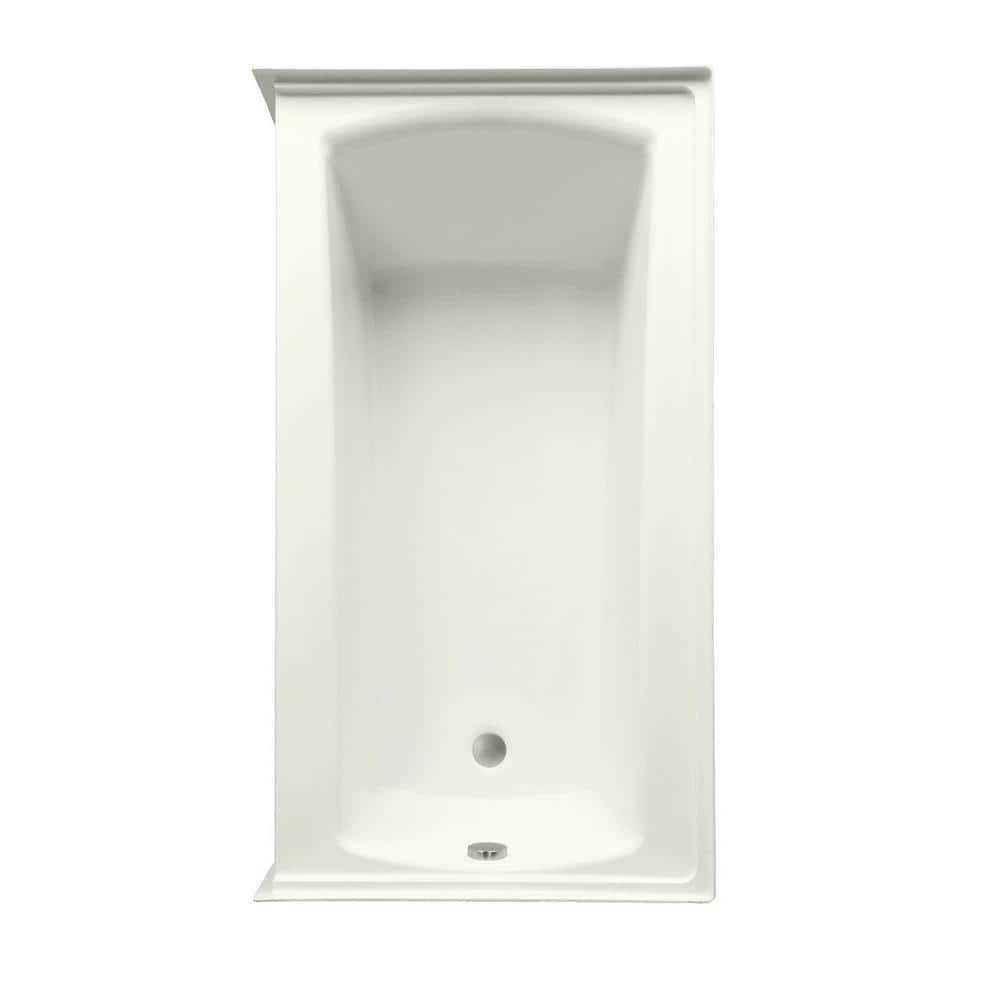Cooper 60 in. x 32 in. Soaking Bathtub Acrylic Right Drain in Biscuit Recta