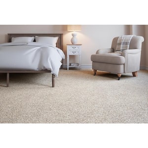Soft Breath II - Arrowridge - Beige 60 oz. SD Polyester Texture Installed Carpet